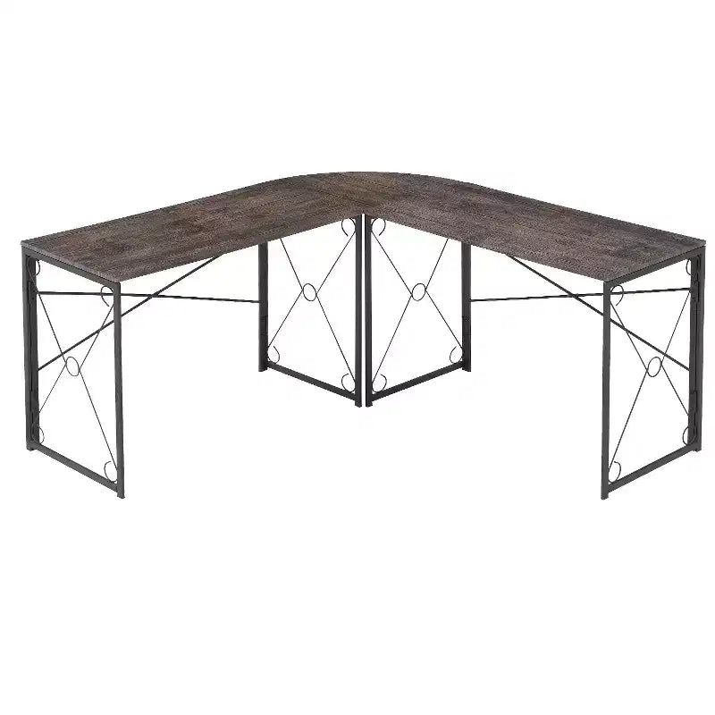 VECELO Bureau d'angle en L pour ordinateur, poste de travail d'écriture pour bureau à domicile, table de jeu de 150 cm