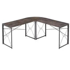 VECELO Bureau d'angle en L pour ordinateur, poste de travail d'écriture pour bureau à domicile, table de jeu de 150 cm