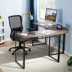 VECELO Bureau d'angle en L pour ordinateur, poste de travail d'écriture pour bureau à domicile, table de jeu de 150 cm