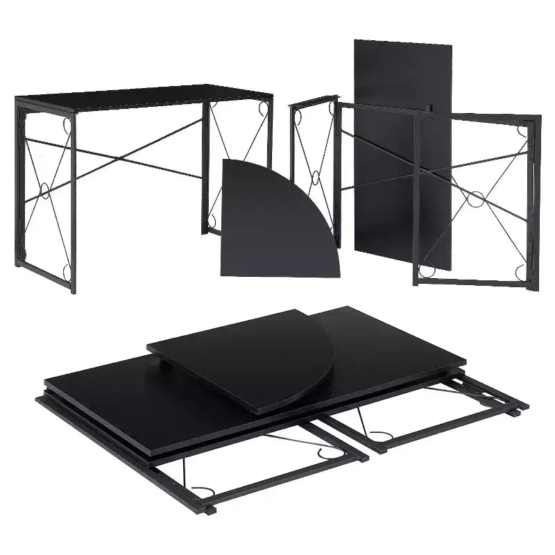 VECELO Bureau d'angle en L pour ordinateur, poste de travail d'écriture pour bureau à domicile, table de jeu de 150 cm