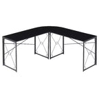 VECELO Bureau d'angle en L pour ordinateur, poste de travail d'écriture pour bureau à domicile, table de jeu de 150 cm