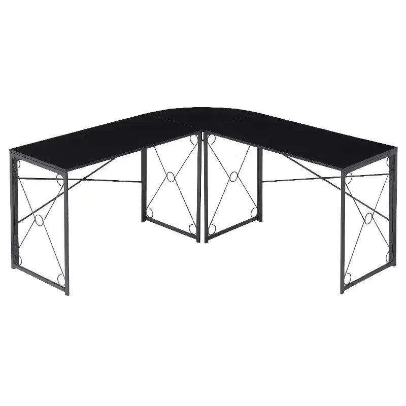 VECELO Bureau d'angle en L pour ordinateur, poste de travail d'écriture pour bureau à domicile, table de jeu de 150 cm