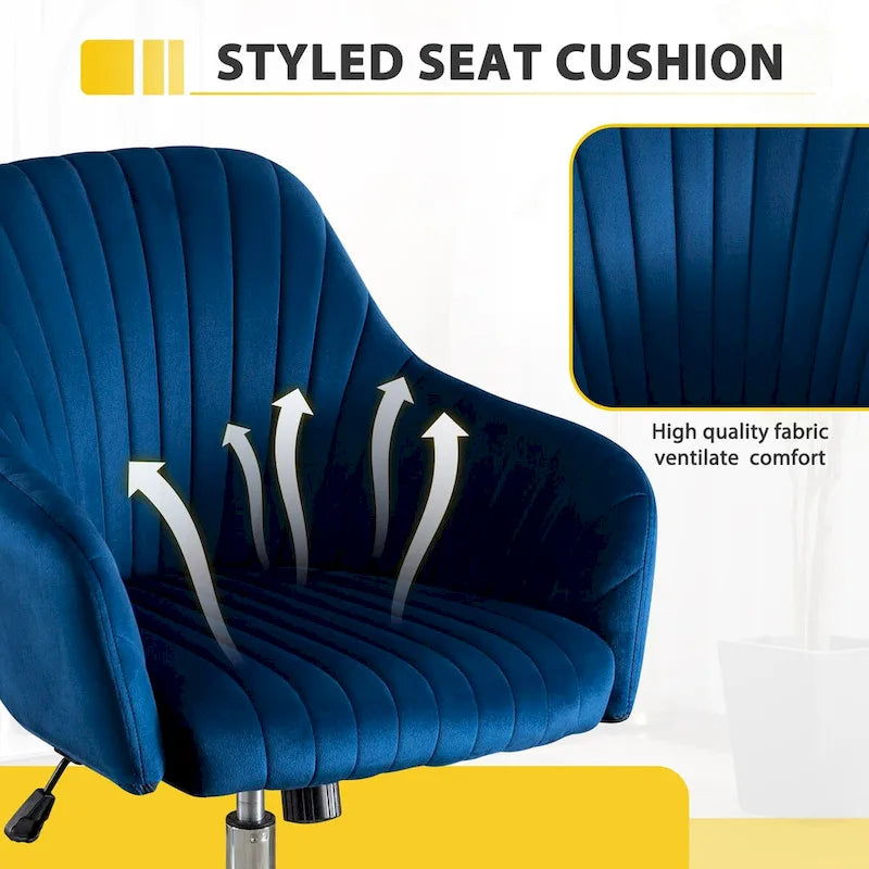 Home Office Leisure Chair with Adjustable Height and Casters