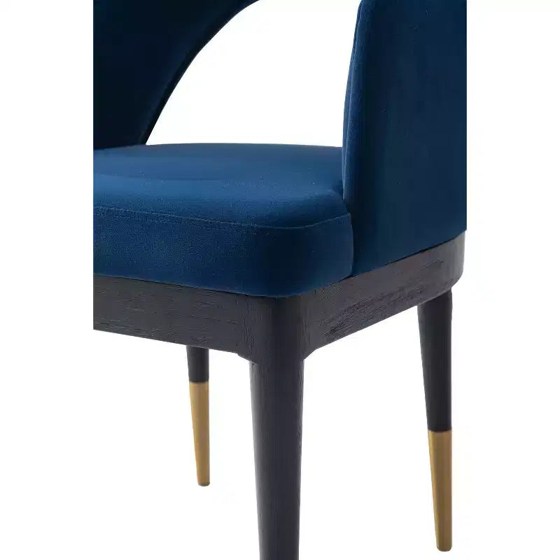 Lot de 2 chaises de salle à manger Carrington modernes en velours avec accoudoirs Manhattan Comfort