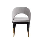 Lot de 2 chaises de salle à manger Carrington modernes en velours avec accoudoirs Manhattan Comfort