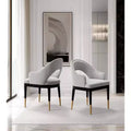 Manhattan Comfort Set of 2 Carrington Modern Velvet Upholstered Dining Armchairs