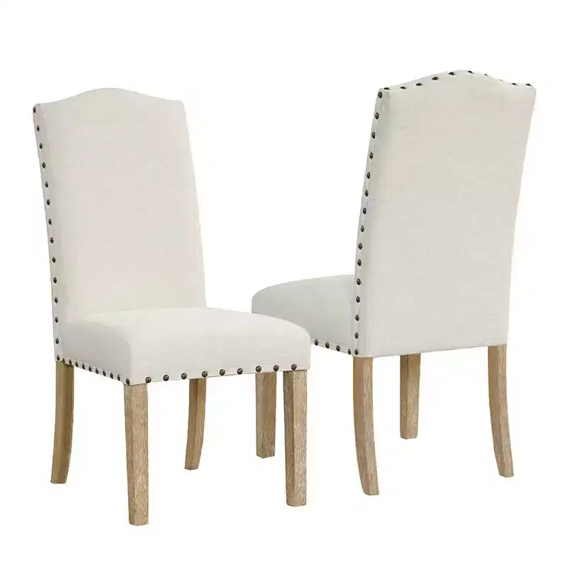 HomePop Lot de 2 chaises de salle à manger Parsons à dossier incurvé