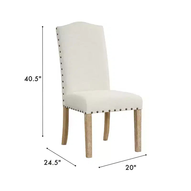 HomePop Lot de 2 chaises de salle à manger Parsons à dossier incurvé