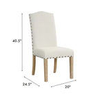 HomePop Lot de 2 chaises de salle à manger Parsons à dossier incurvé