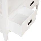 Console Table with 4 Drawers and Storage Shelf