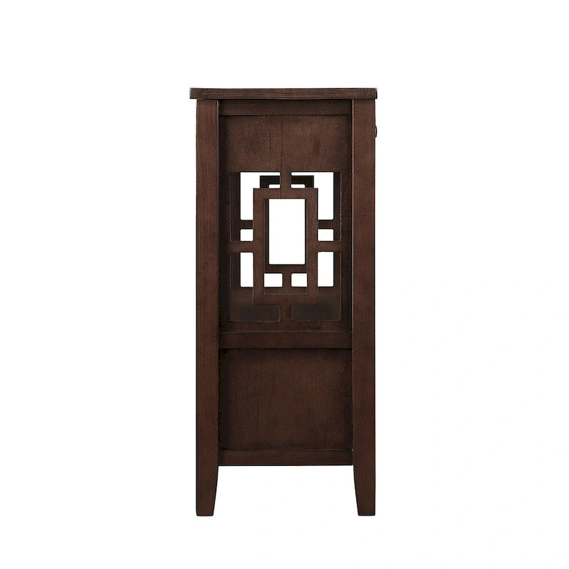 Console Table with 4 Drawers and Storage Shelf