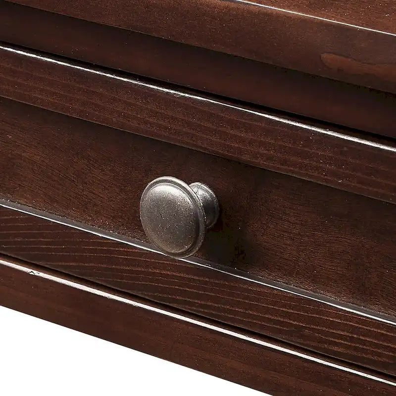 Console Table with 4 Drawers and Storage Shelf