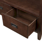 Console Table with 4 Drawers and Storage Shelf