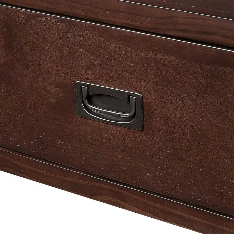 Console Table with 4 Drawers and Storage Shelf