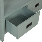 Console Table with 4 Drawers and Storage Shelf