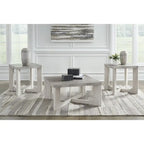 Ensemble table basse et tables d'appoint 3 pièces - 35 larg. x 35 prof. x 17 haut.