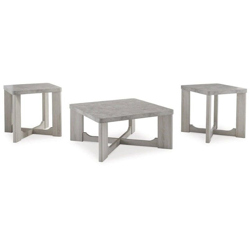 Ensemble table basse et tables d'appoint 3 pièces - 35 larg. x 35 prof. x 17 haut.