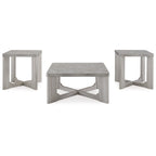 Ensemble table basse et tables d'appoint 3 pièces - 35 larg. x 35 prof. x 17 haut.
