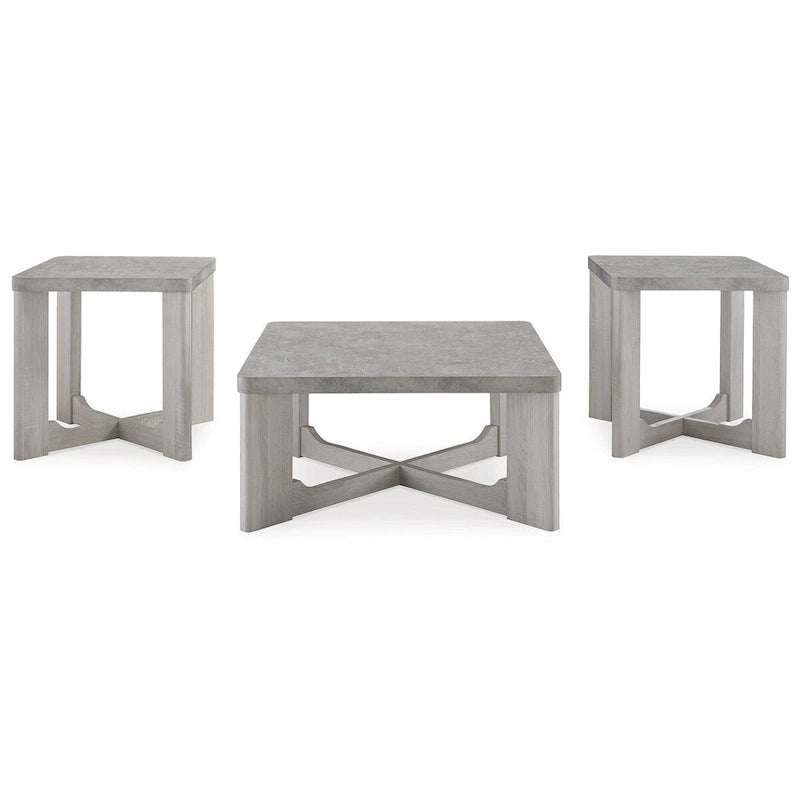 Ensemble table basse et tables d'appoint 3 pièces - 35 larg. x 35 prof. x 17 haut.