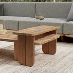 31-Inch Teak Wood Outdoor Coffee Table
