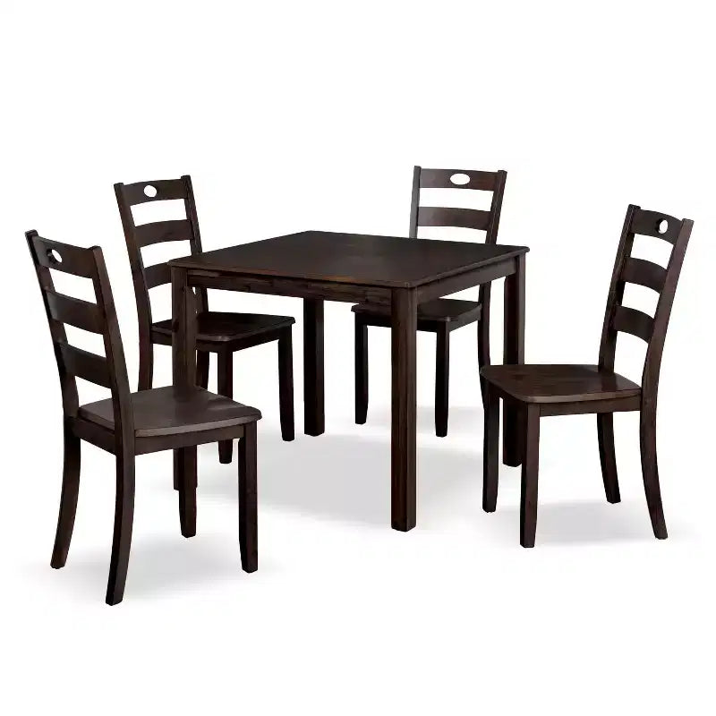 HOMES: Inside + Out 5pc Danca Transitional Square Dining Table Set