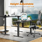 Height Adjustable Standing Desk with Electric Motor