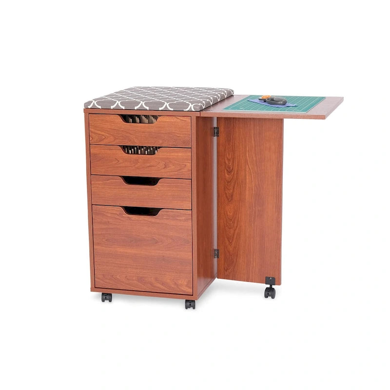 4-Drawer Storage Cabinet with Casters - Grey
