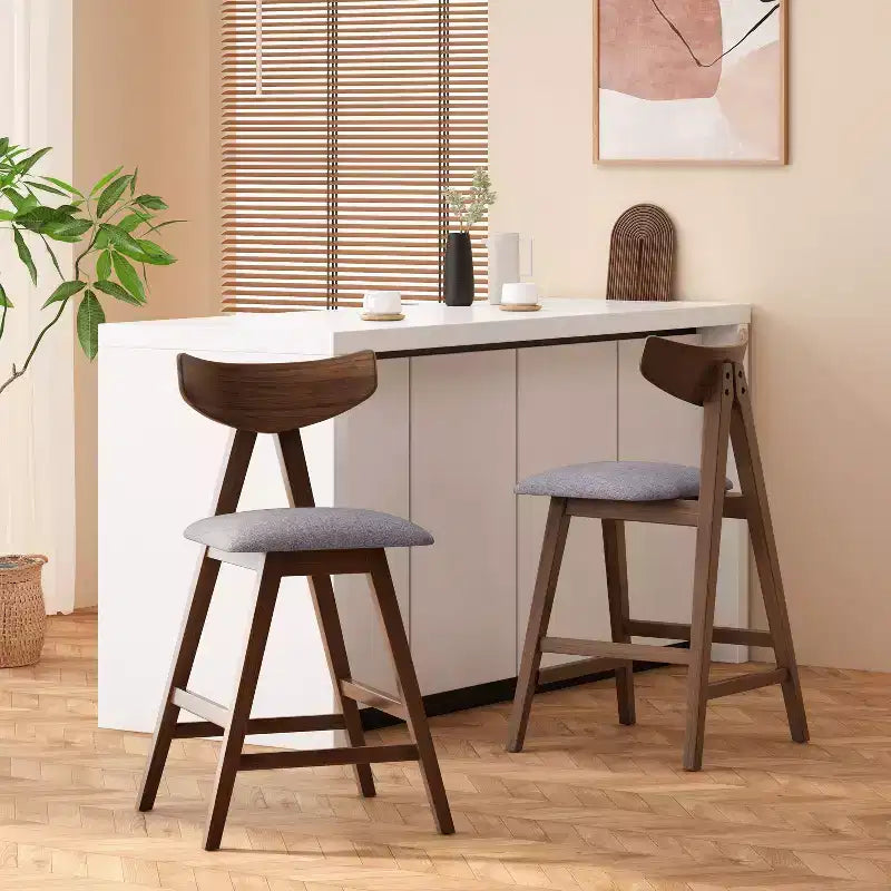Lot de 2 tabourets de bar Christopher Knight Home Stocker rembourrés hauteur comptoir