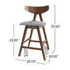 Lot de 2 tabourets de bar Christopher Knight Home Stocker rembourrés hauteur comptoir