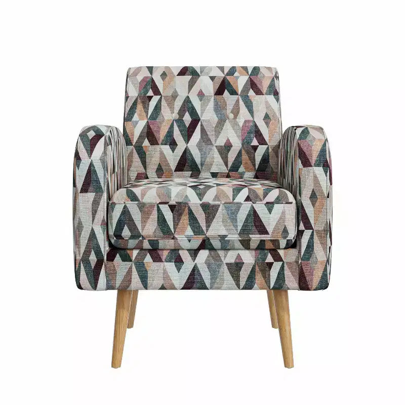 Fauteuil d'appoint Mindy de Handy Living, motif Prism, style moderne du milieu du siècle