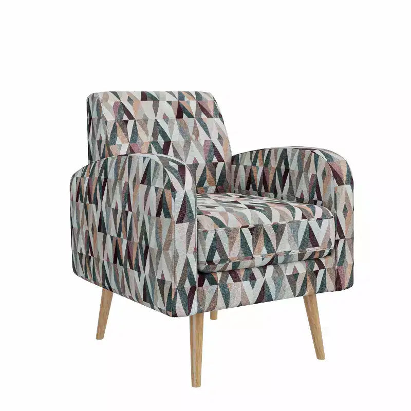 Fauteuil d'appoint Mindy de Handy Living, motif Prism, style moderne du milieu du siècle