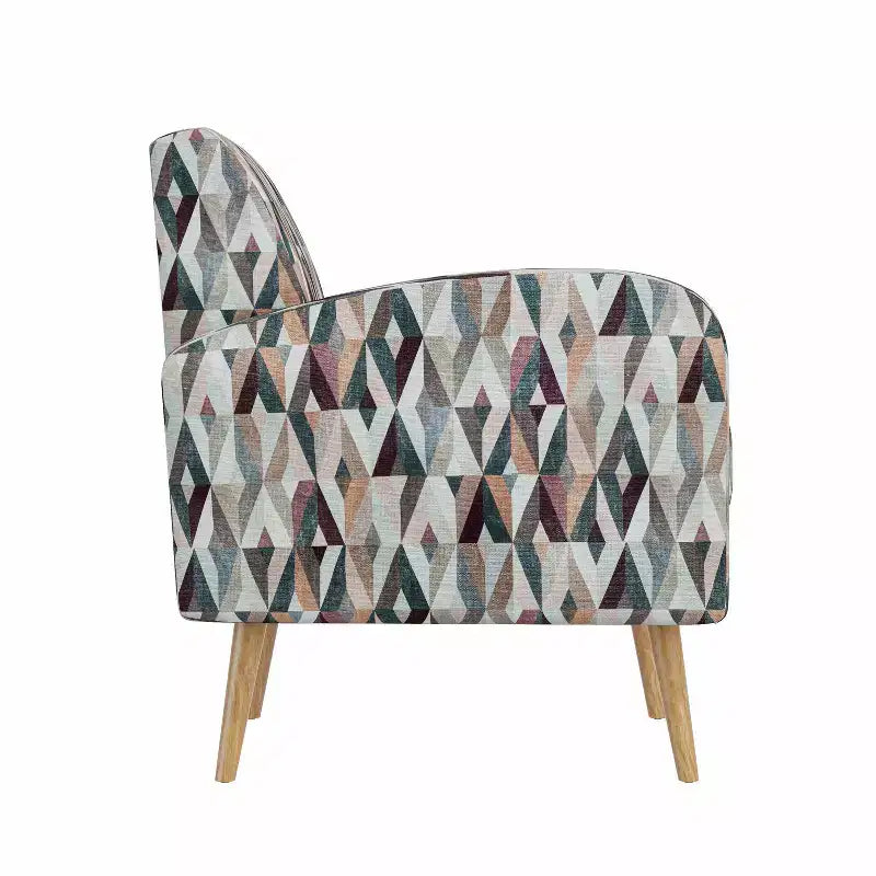 Fauteuil d'appoint Mindy de Handy Living, motif Prism, style moderne du milieu du siècle