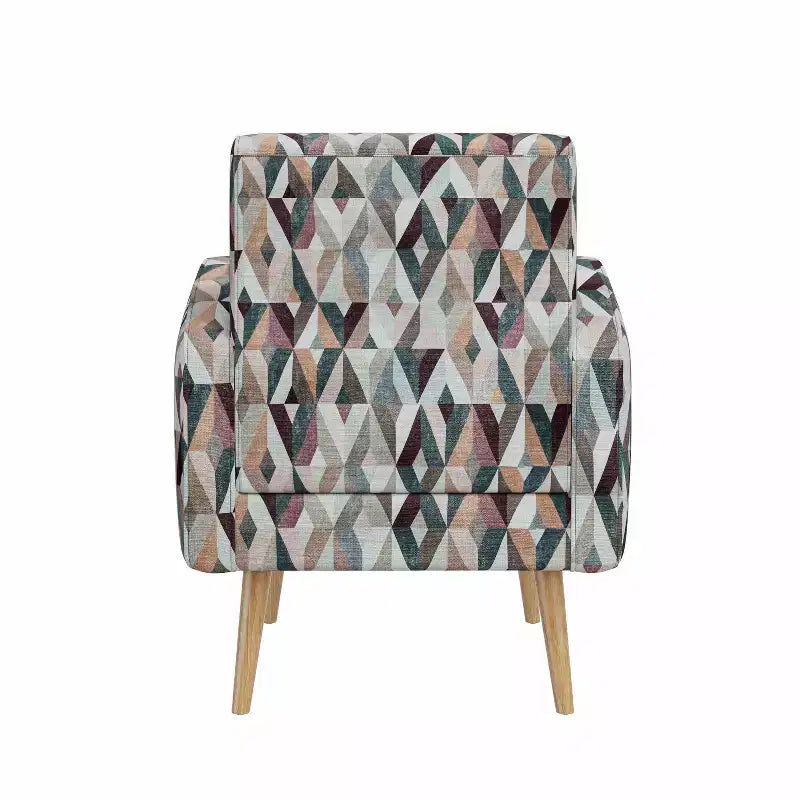 Fauteuil d'appoint Mindy de Handy Living, motif Prism, style moderne du milieu du siècle