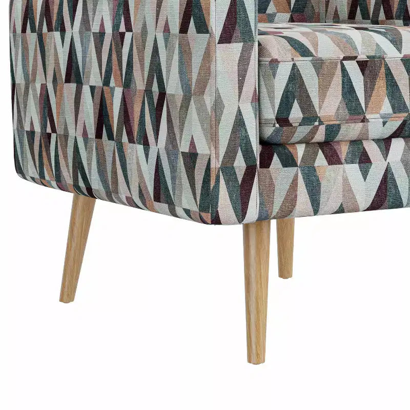 Fauteuil d'appoint Mindy de Handy Living, motif Prism, style moderne du milieu du siècle