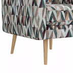 Fauteuil d'appoint Mindy de Handy Living, motif Prism, style moderne du milieu du siècle