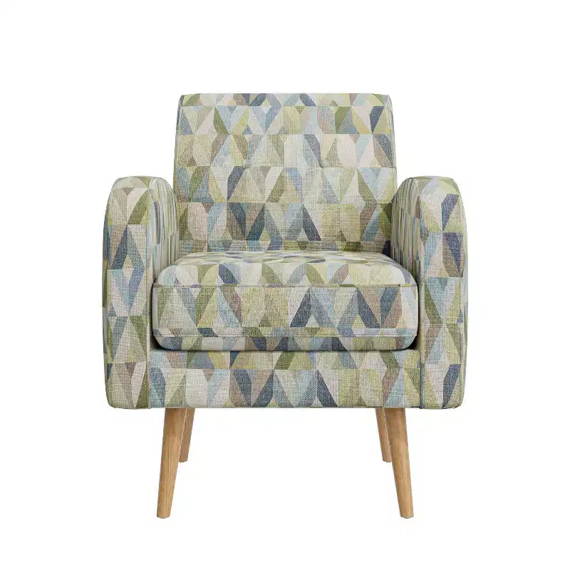 Fauteuil d'appoint Mindy de Handy Living, motif Prism, style moderne du milieu du siècle