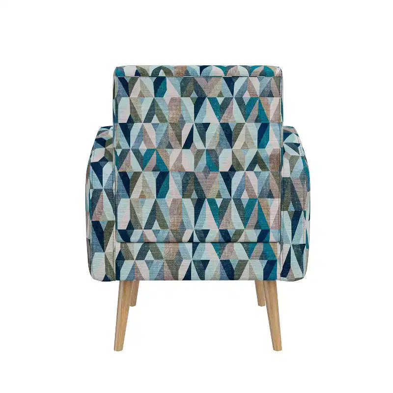 Fauteuil d'appoint Mindy de Handy Living, motif Prism, style moderne du milieu du siècle