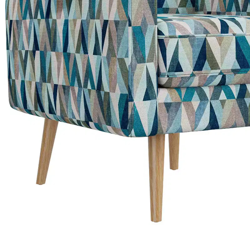 Fauteuil d'appoint Mindy de Handy Living, motif Prism, style moderne du milieu du siècle