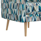 Fauteuil d'appoint Mindy de Handy Living, motif Prism, style moderne du milieu du siècle