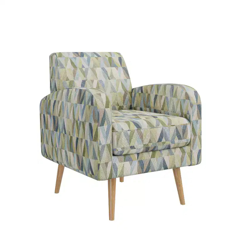 Fauteuil d'appoint Mindy de Handy Living, motif Prism, style moderne du milieu du siècle