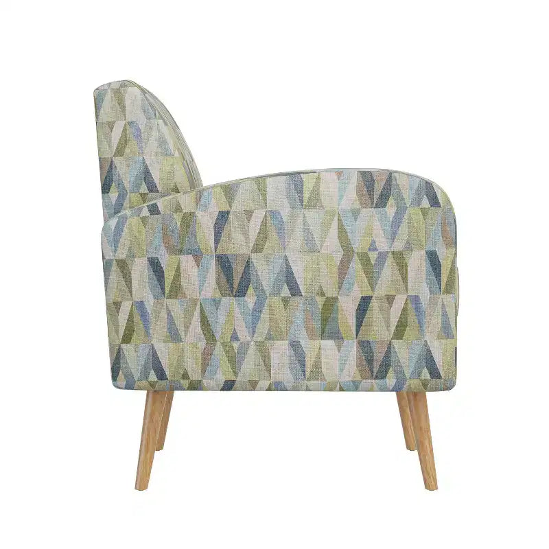 Fauteuil d'appoint Mindy de Handy Living, motif Prism, style moderne du milieu du siècle