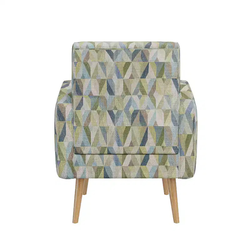 Fauteuil d'appoint Mindy de Handy Living, motif Prism, style moderne du milieu du siècle