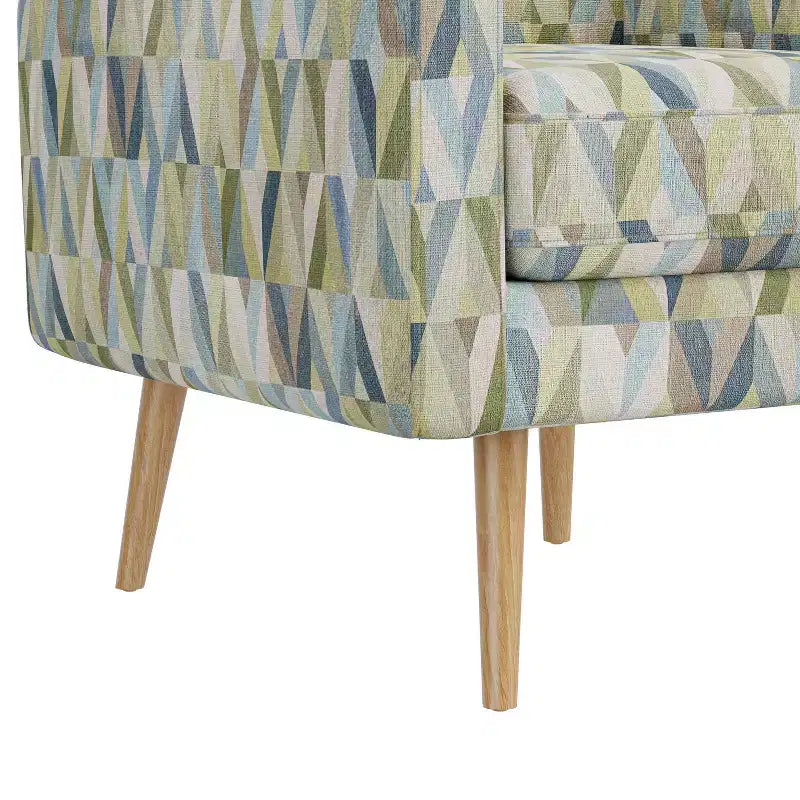 Fauteuil d'appoint Mindy de Handy Living, motif Prism, style moderne du milieu du siècle