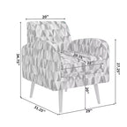 Fauteuil d'appoint Mindy de Handy Living, motif Prism, style moderne du milieu du siècle