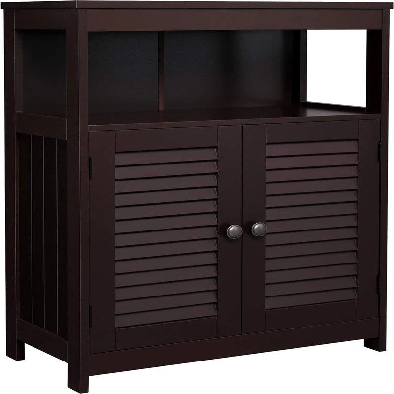 Freestanding Bathroom Floor Cabinet with Open Shelf and 2 Drawers