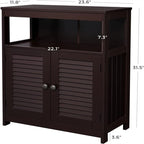 Freestanding Bathroom Floor Cabinet with Open Shelf and 2 Drawers