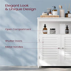 Freestanding Bathroom Floor Cabinet with Open Shelf and 2 Drawers