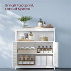 Freestanding Bathroom Floor Cabinet with Open Shelf and 2 Drawers
