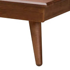 Baxton Studio Irina Lit plateforme en tissu et bois Gris/Noyer cendré : Rembourré, sommier tapissier non requis