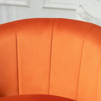 Velvet Accent Armchair with Gold Metal Frame